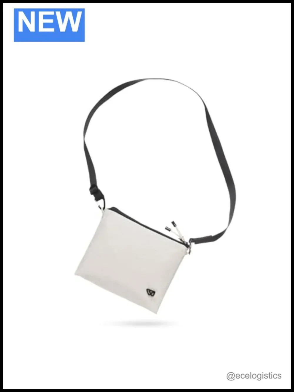 Nylon Crossbody Bag with Secure Phone Pocket, Adjustable Strap, 2 Compartments
